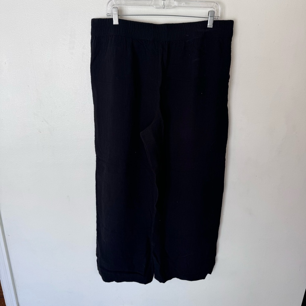 a new day black gauze pleated pull on wide leg pants size XL - Picture 5 of 6